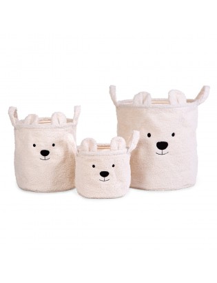 SET 3 PANIERS TEDDY