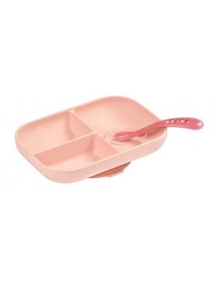 SET REPAS SILICONE PINK