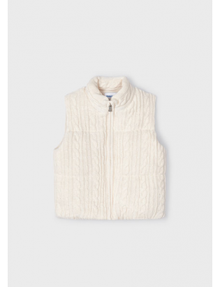 GILET TRICOT CAPUCHE
